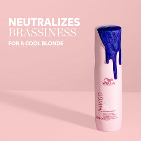 Foamy lather appears during wash with Wella Invigo Blonde Recharge.