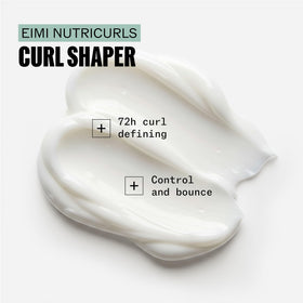 Applying Nutricurls Curl Shaper gel-cream during styling for control
