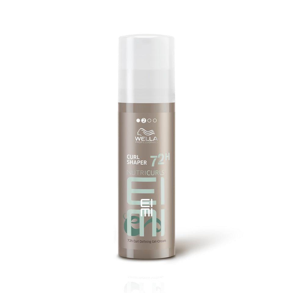 Wella Nutricurls Curl Shaper bottle pour showing smooth gel flow for defined curls