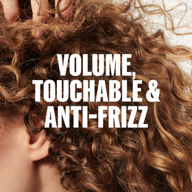 Wella Nutricurls Soft Twirl foam bottle action delivers touchable volume and bounce.