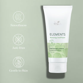 Hair application close-up with Wella Elements Renewing Conditioner for all types
