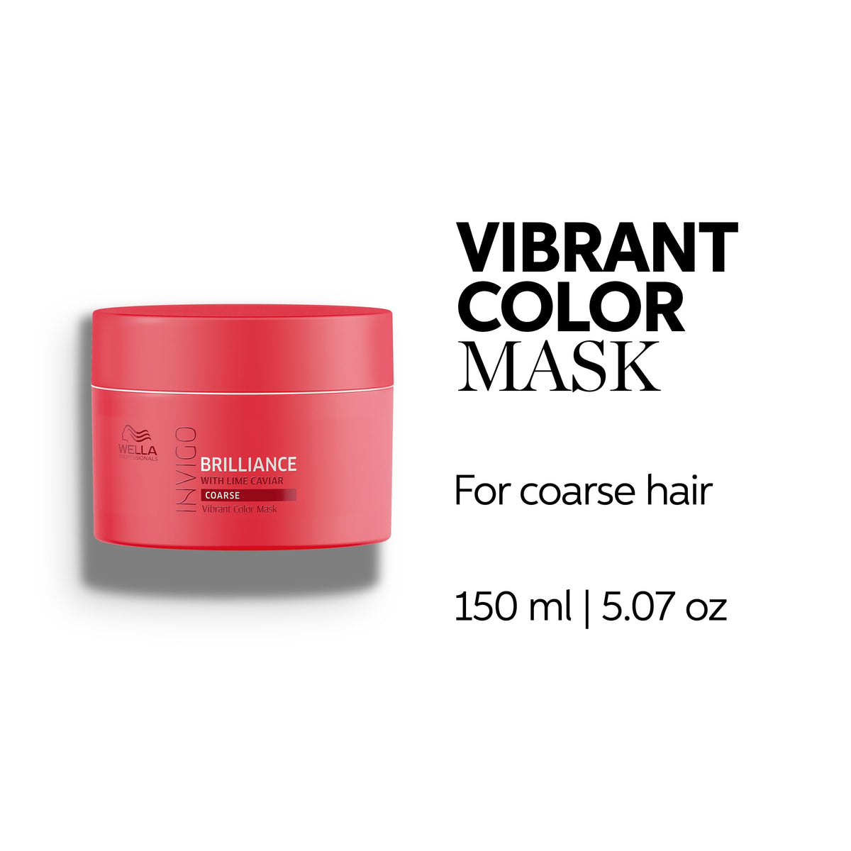 Wella Professionals Invigo Brilliance Mask jar closeup highlights rich conditioning for color-treated hair.