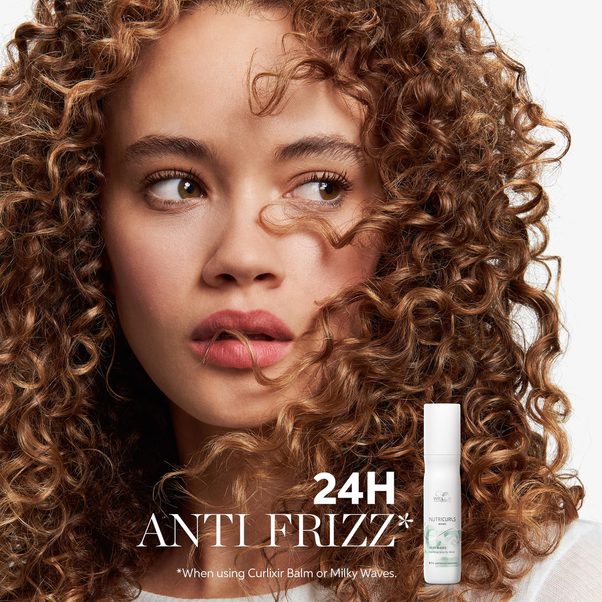 Nutricurls milky consistency close-up suggests creamy texture for soft wave control.