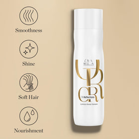 Wella Professionals Oil Reflections icon signals panthenol moisture balance.