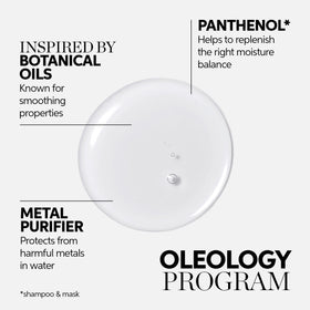 Wella Professionals Oil Reflections illustration emphasizes white tea extract hydration.