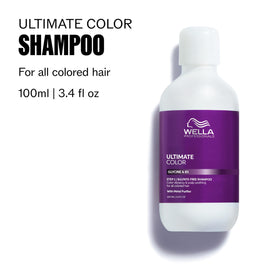 Close-up of Wella Professionals label highlighting sulfate-free formula