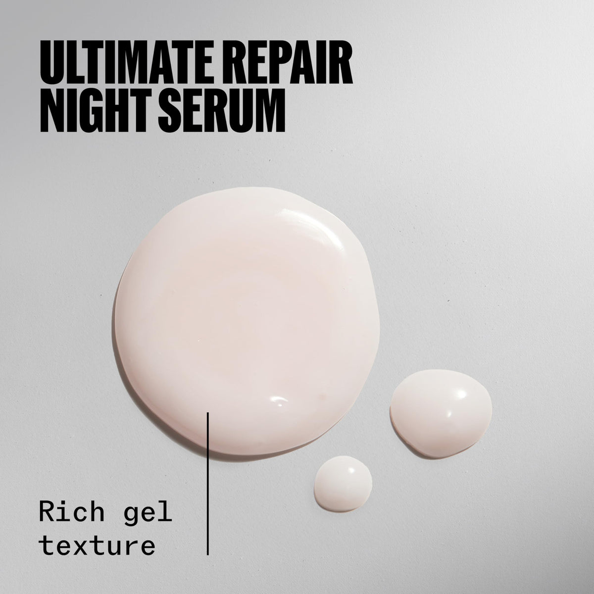 Wella Professionals ULTIMATE REPAIR Night Serum gel texture close-up, providing overnight nourishment.