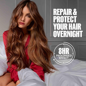 Wella Professionals ULTIMATE REPAIR Night Serum on a nightstand promises eight hours of nourishment.