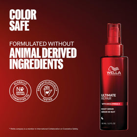Wella Professionals ULTIMATE REPAIR Night Serum in a travel-friendly tube for bedtime routines.