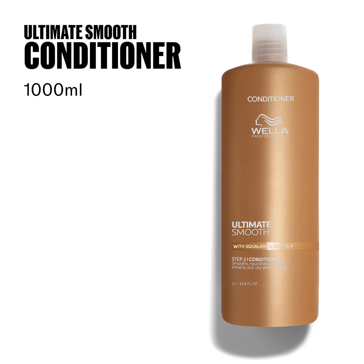Wella Professionals ULTIMATE SMOOTH application scene emphasizing frizz control.