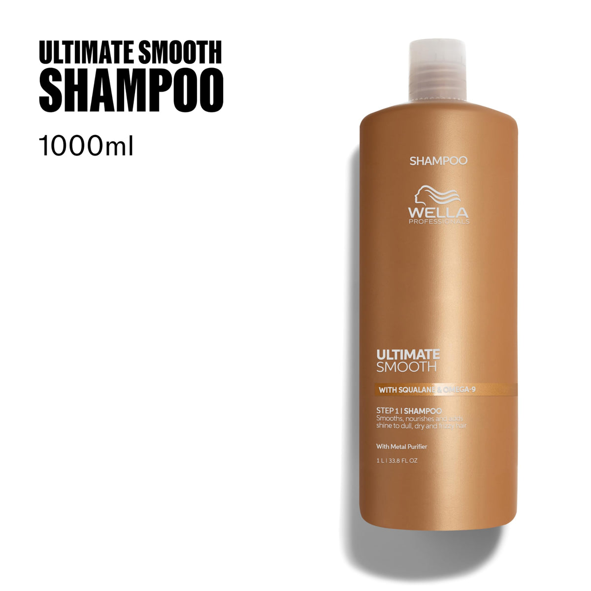 Wella Ultimate Smooth Shampoo creates a luxurious lather for gentle cleansing