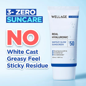 Close-up of Wellage sunscreen cream-like texture for smooth skin prep