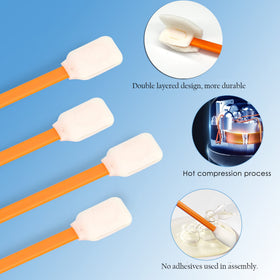 Wellgler foam swabs, head length 1.0 inch for targeted access.