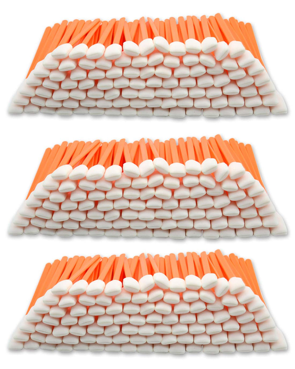 Wellgler foam swabs, total length 5.1 inches for precise cleaning tasks.