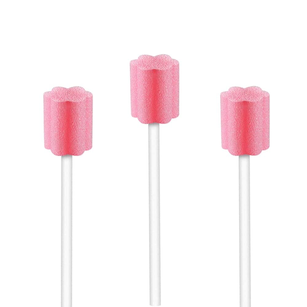 Wellgler Oral Care Swabs pink pack for gentle daily cleaning