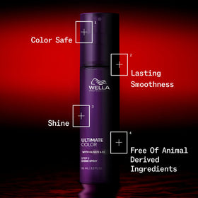 Wella Professionals Ultimate Color Shine Spray dermatologically tested and color-safe formula.