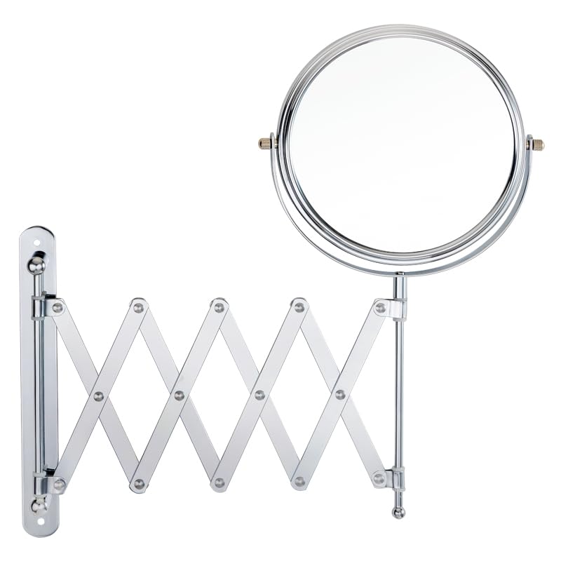 Welllink 8-Inch Max Mirror front view with chrome finish for a modern bathroom look