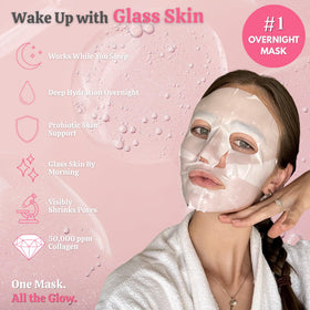 Wellnature elasticity glow close-up demonstrates firmer, plumper complexion overnight.