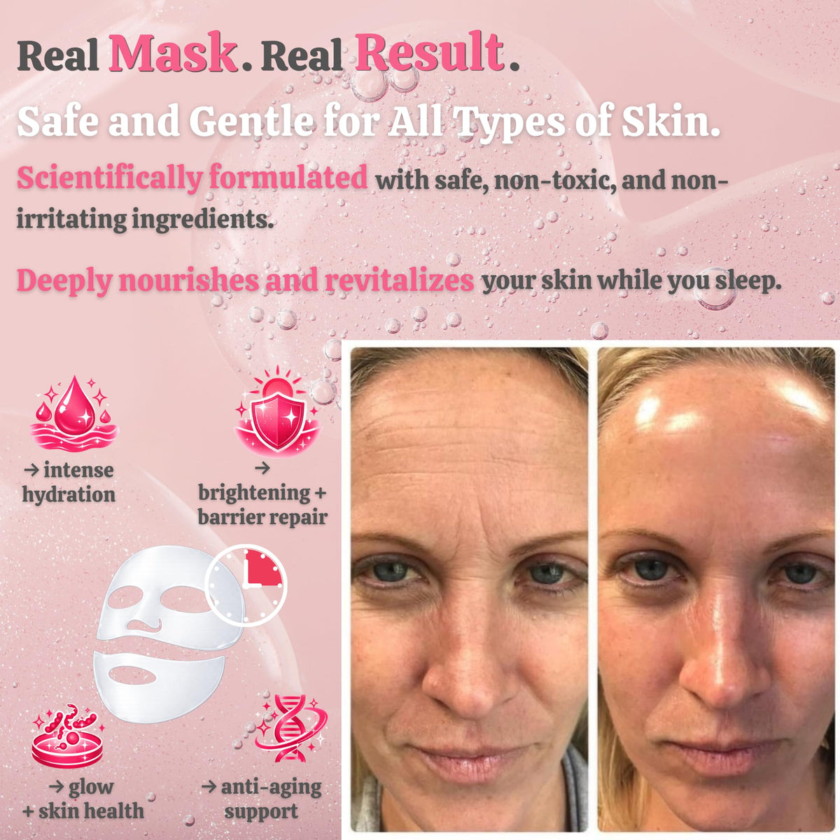 Wellnature Olio Hyaluronic Acid hydration graphic shows long-lasting moisture.