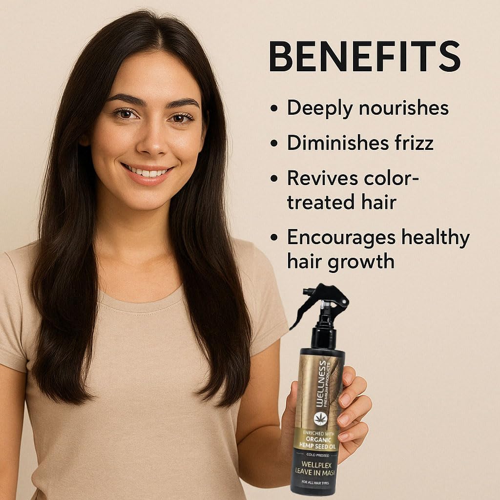 Wellplex hair application mist enables quick refresh and detangling.