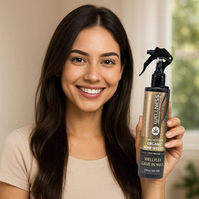 Wellplex hemp seed oil amber bottle nourishes hair with omega-rich oils.