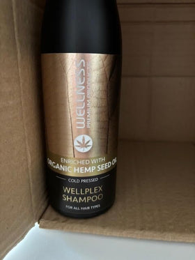 Wellness Premium Wellplex packaging art communicates vegan, organic, color-safe care.