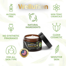 WELLUTION Bentonite clay texture highlights purifying action on pores