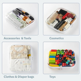 WELPIRT clear zipper bag for cosmetics keeps items visible and easy to reach.