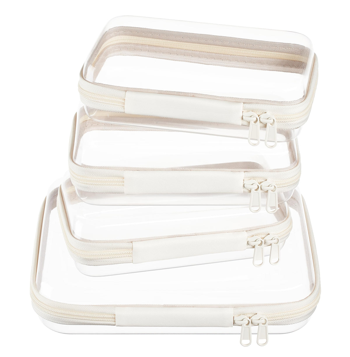 WELPIRT clear zipper pouch medium shows contents for quick travel checks