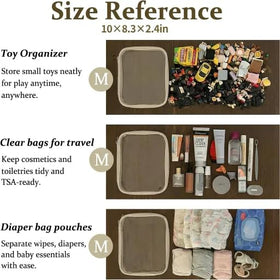 WELPIRT clear zipper pouch small 3 ideal for mini toiletries
