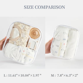 WELPIRT stackable organizer saving vertical space in luggage.