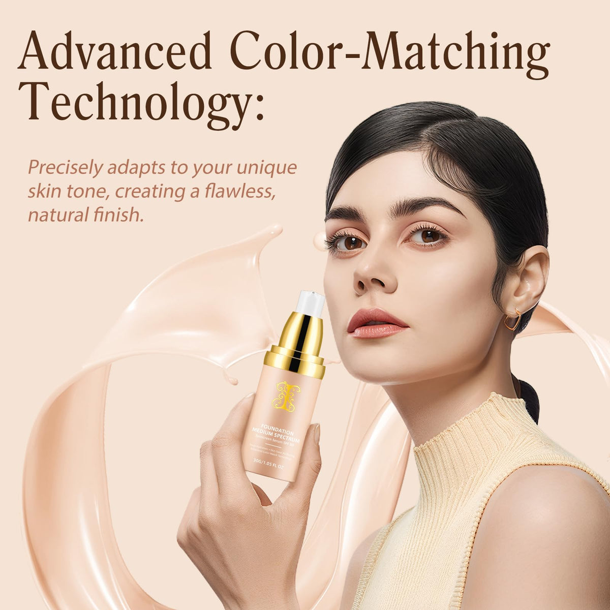Weluno 4-in-1 SPF50 swatch reveals color-adaptive coverage.