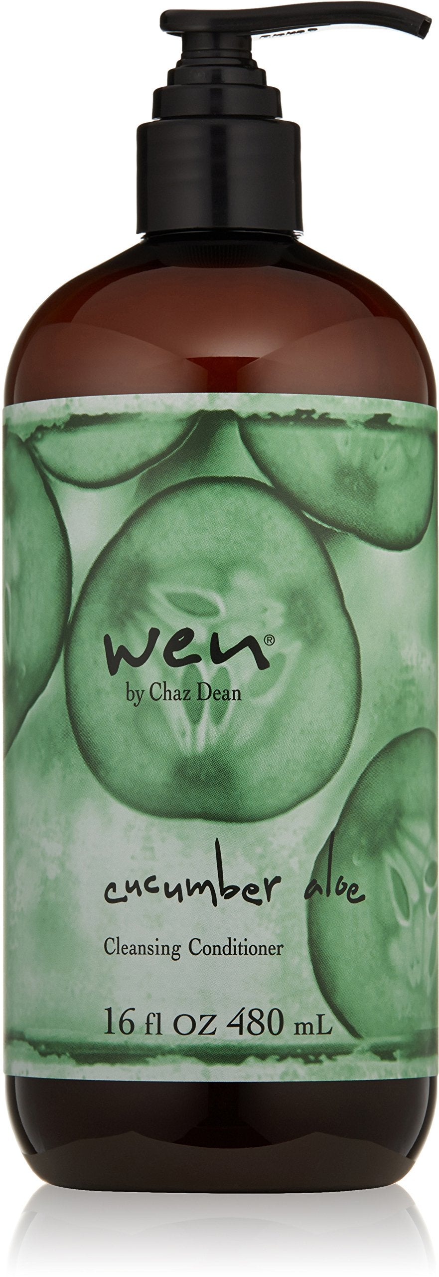 WEN by Chaz Dean Cucumber Aloe Cleansing Conditioner bottle with refreshing cucumber aroma and lightweight hydration