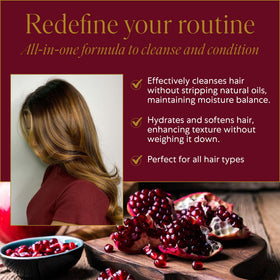WEN Pomegranate Cleansing Conditioner pump enables easy, mess-free dispensing during showers.
