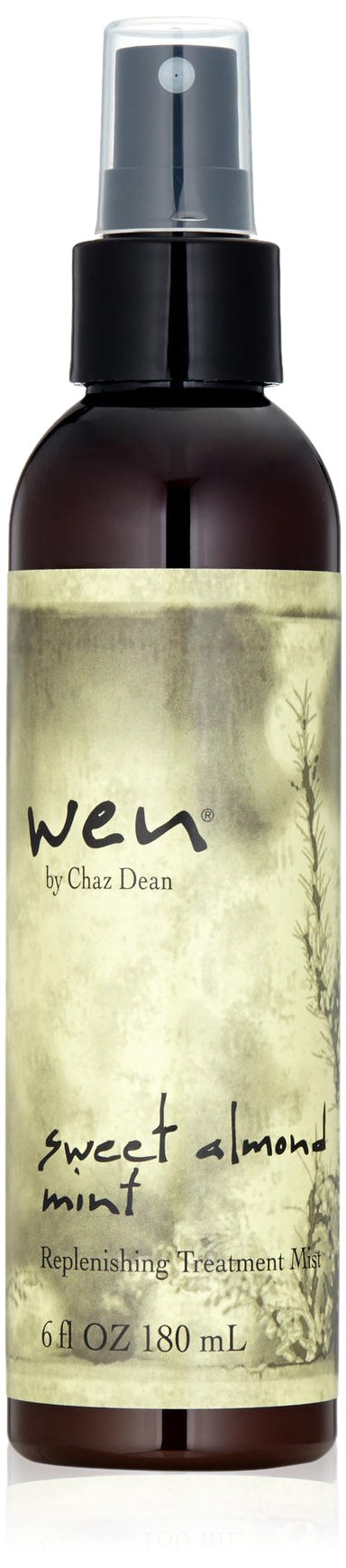 WEN Sweet Almond Mint Treatment Mist bottle ready to refresh hair between washes.