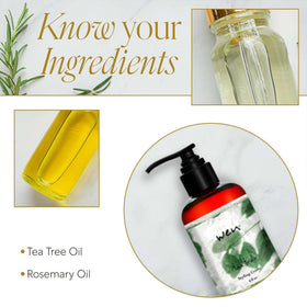WEN Tea Tree Styling Creme on damp hair provides heat protection and moisture lock.
