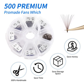 Wendy Lashes 0.07mm thickness premade fans deliver lightweight comfort