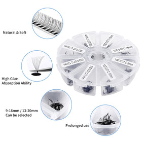 Wendy Lashes 10D pre-made fans deliver dramatic yet natural-looking volume.