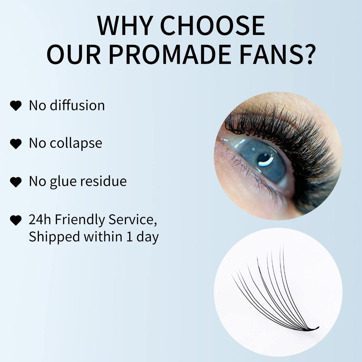 Wendy Lashes CD curl 13-20mm enables longer lash sets and customization.