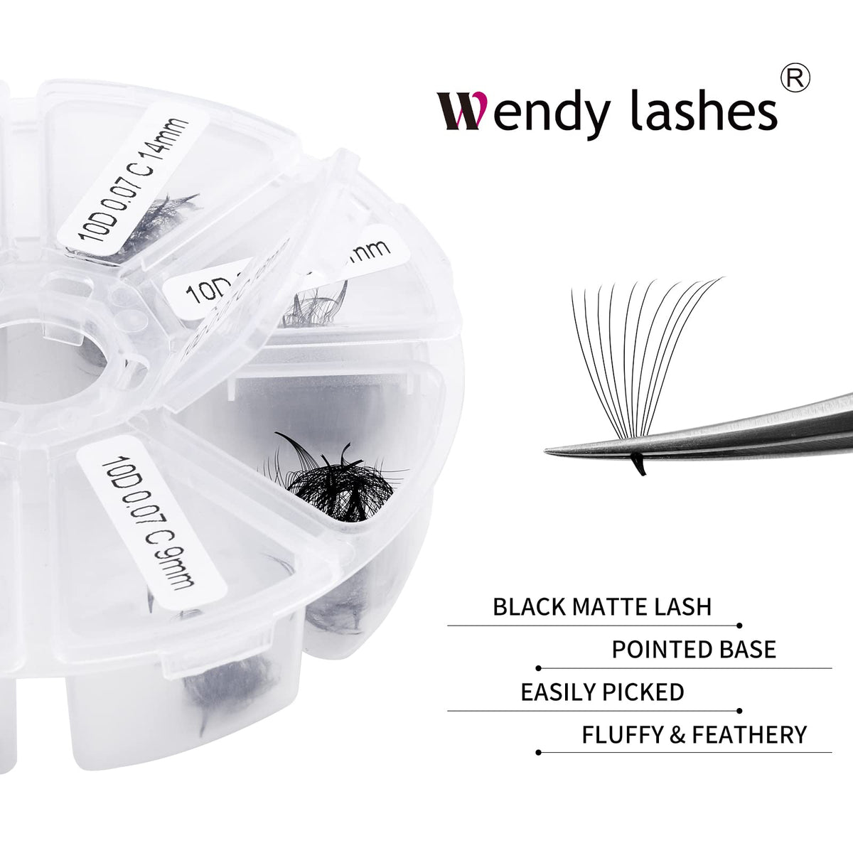 Wendy Lashes CD curl 9-16mm offers versatile styling and strong lift.