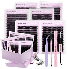 Wendy Lashes Clusters Kit bulk pack for versatile at-home looks