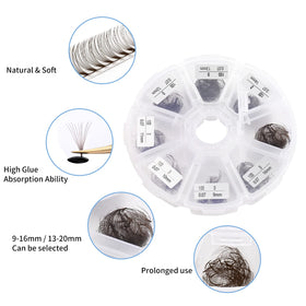 Wendy Lashes heat-bonded base ensures secure, ultra-lightweight extensions