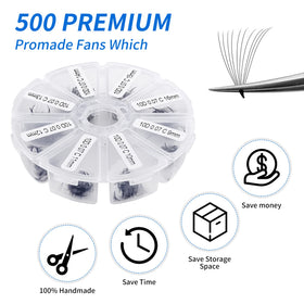 Wendy Lashes loose volume fans 0.07mm provide lightweight, comfortable wear.