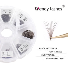 Wendy Lashes 9-16mm mixed curls for customizable volume and natural look