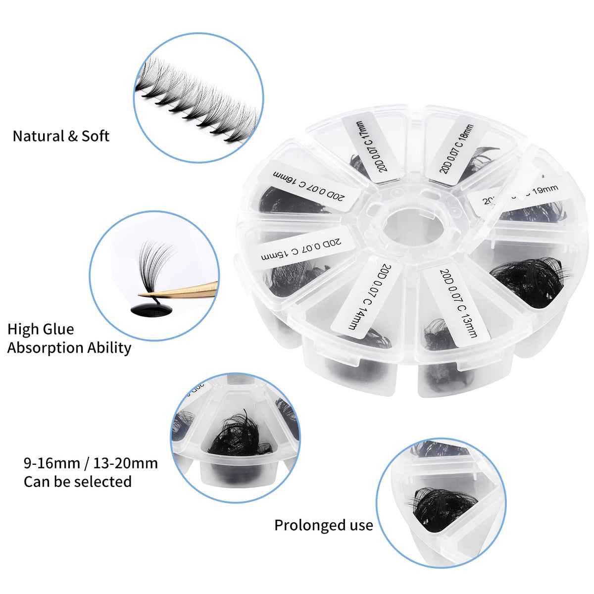 Wendy Lashes durable PBT material feels lightweight and strong.
