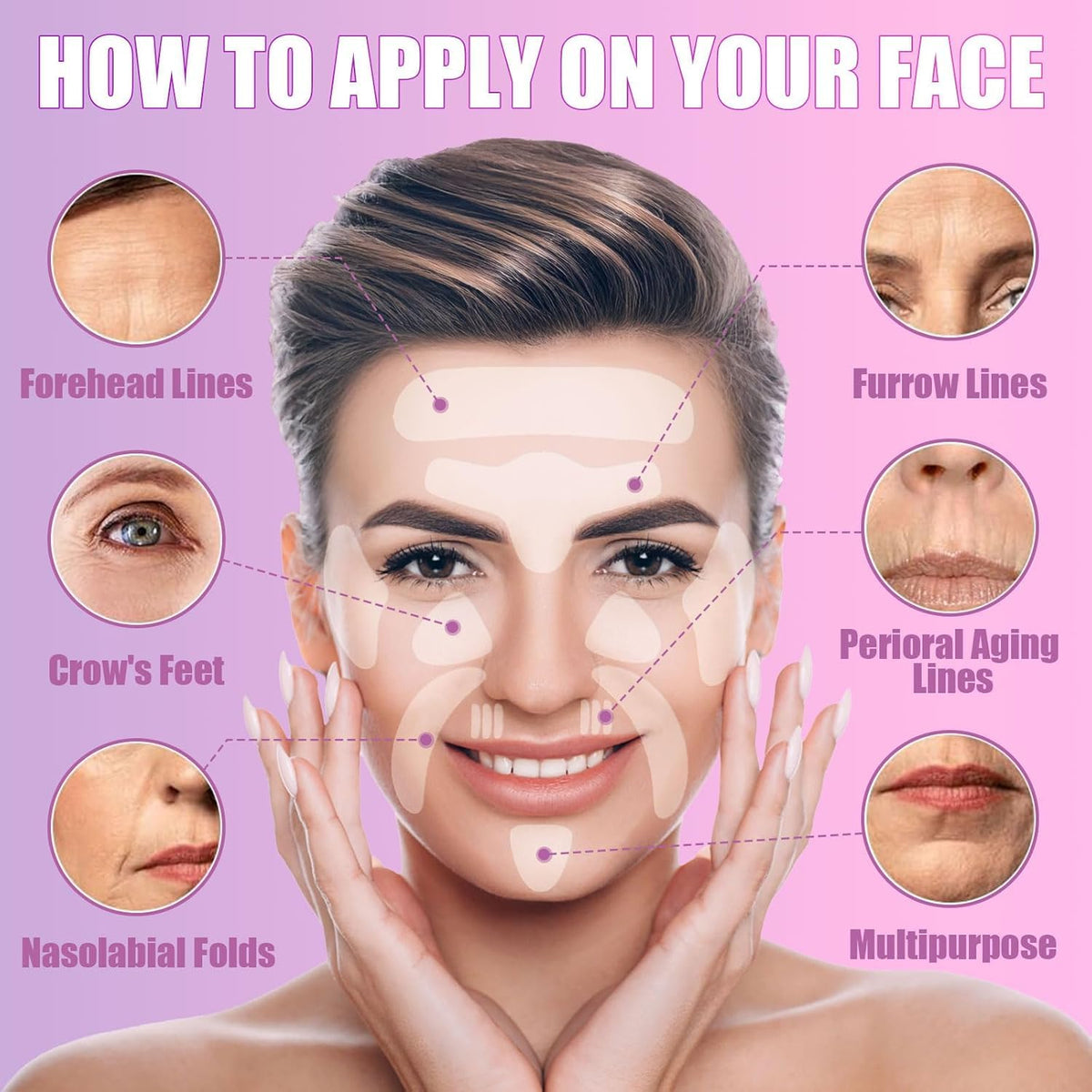 WENLIHAOBO patches target frown lines to reduce their appearance while sleeping.