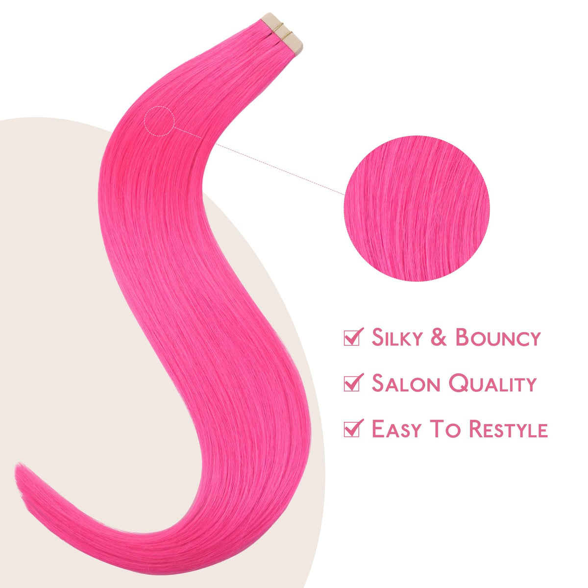 Wennalife 1.5 inch wide tape-ins provide versatile placement and lightweight volume.