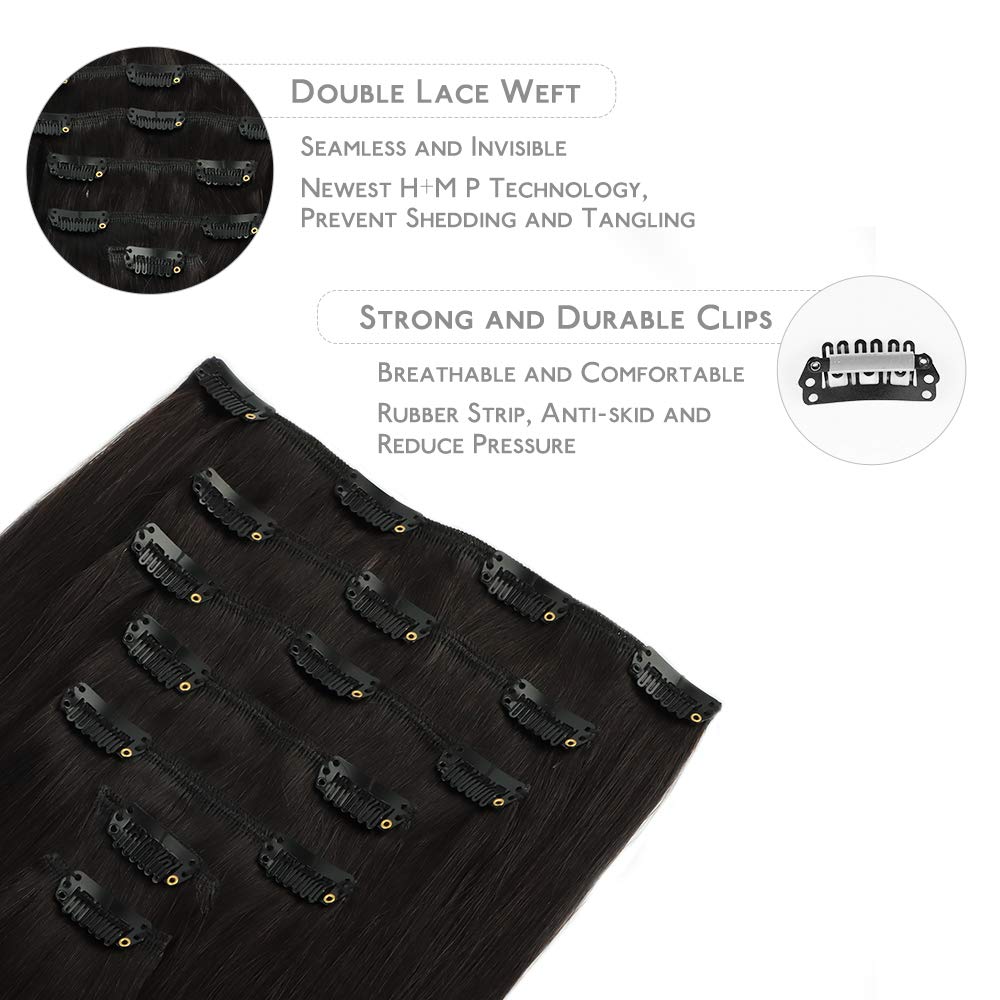 wennalife clip-in extensions worn for seamless, voluminous look