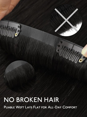Wennalife easy clip-in system allows quick self-application and removal.