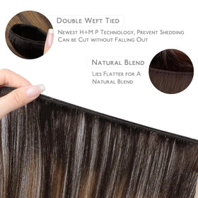 WENNALIFE hand-tied weft on scalp for natural lay and comfort